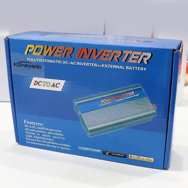 1500W Bil DC 12V til AC Strømomformer Oplader Konverter