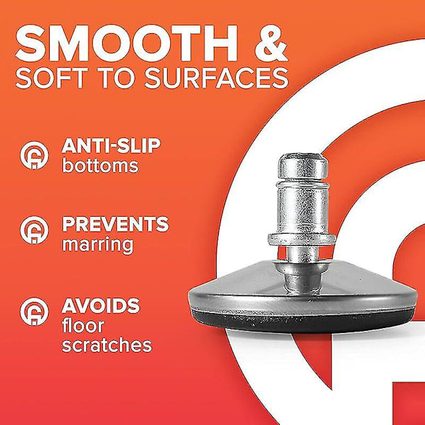 Kontorsstol Bell Glides Ersättning Byt Swivel Caster Wheels Till Fast Stationär Fot