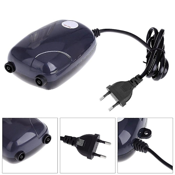 Akvarium Luftpumpe Fisketank Mini Kompressor Kontrolventil