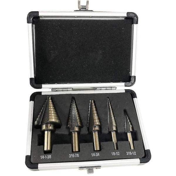 5 st HSS Stegborr Bits Kon Pagoda Borr Center Punch Hex