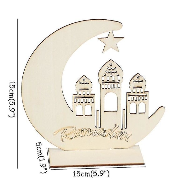 Ramadan Eid Mubarak Home træbordstativindretning