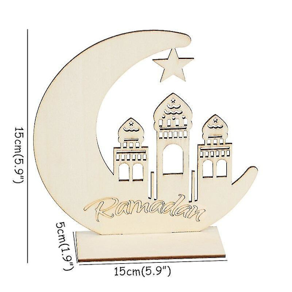 Ramadanin ja Eid Mubarakin Kotipuinen Pöytäjalusta Koriste