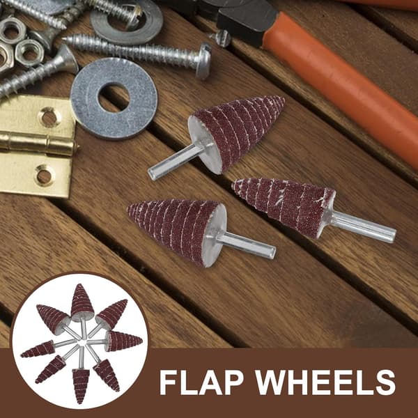 8 st konformade slipskivor, lamellslipskivor, sliphuvuden