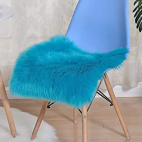 Kunstfleece Sædepuder Fluffy Blød Langhaar Dekorative Stol Pude Sofa Måtte