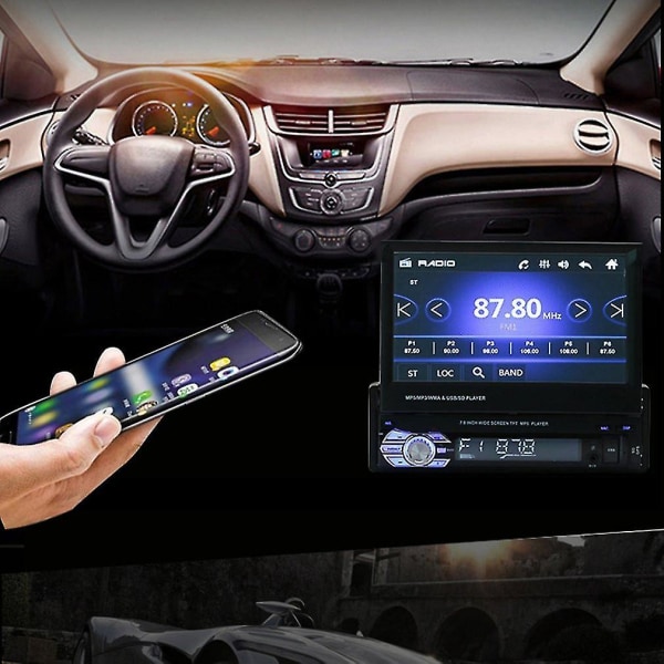 Bluetooth Navigasjon 7in TFT Touch Screen Bil MP5 Radio