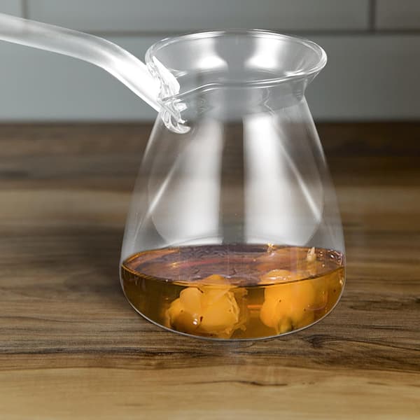 450 ml tekanne i glass med sidehåndtak for tehus og hotellbruk, solid og egnet