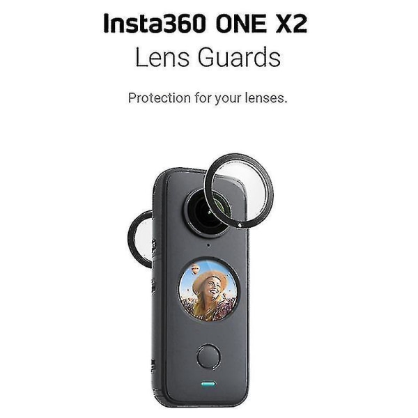 6x Lens Guards Kamerahus Sticky Protector Cover Kits Objektivhætte med klæbemiddel til Insta 360 One X2