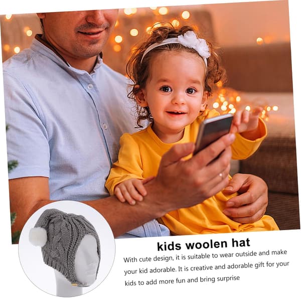 Stickad mössa härlig tjock varm ullmössa för hösten chic design bekväm att bära present
