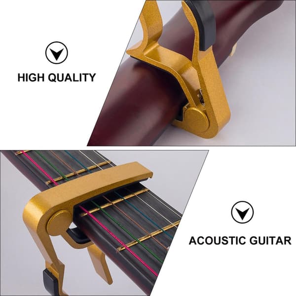 Gitarr Capo 5 st aluminiumlegering med snabbklämspänning för akustisk elgitarr ukulele bas