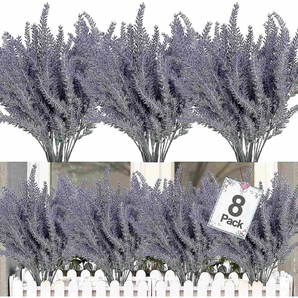 8 stk Faux Lavendel Flower Flower Buketter Home Decor
