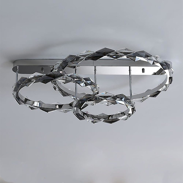 80cm Loftlampe LED Krystal Rustfrit Stål Moderne 220-240v