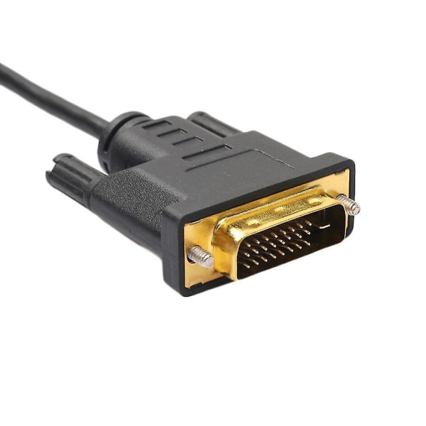 1m guldpläterad HDMI till DVI 24-kabeladapter.