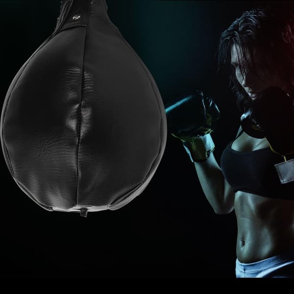 Päronformad boxningsboll, boxningssäck, högelastiskt PU-material, hängande träningsboll