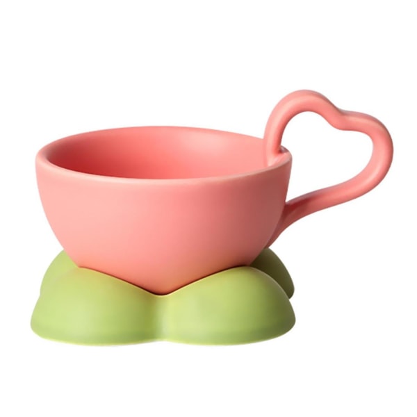 Kaffekop Glas Hjertehåndtag Love Cute Tea Milk Mug