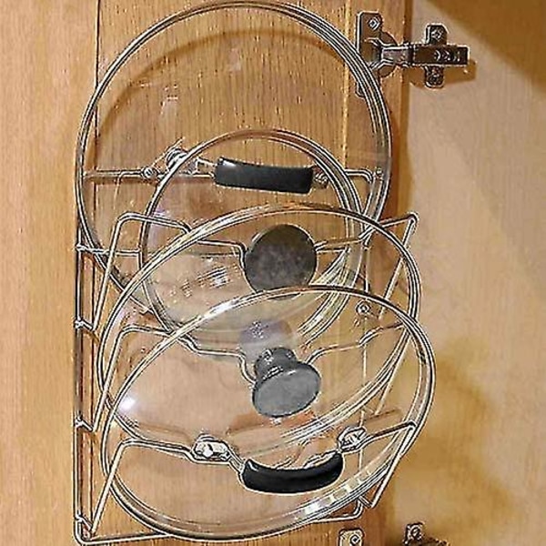 Vægmonteret Panderåg Opbevaringsstativ Multilag Pot Organizer