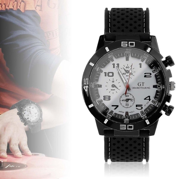 Mode Design Mænd Stainless Steel Sports Quartz Ure