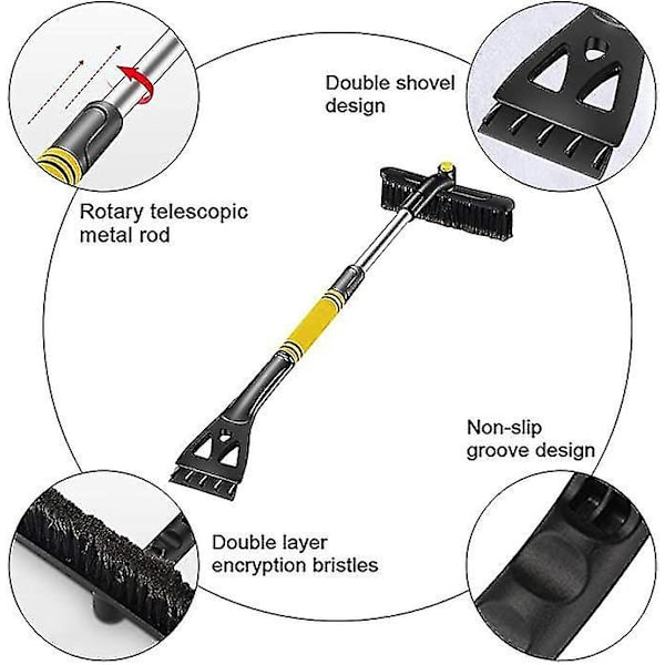 Snöborste för bil, teleskopisk spade, isskrapa