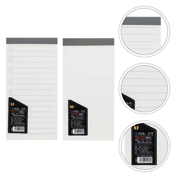 Praktisk Notesblok Lomme Notesblok 4 stk. Sæt, Mini Blank og Linjerede Notesbøger