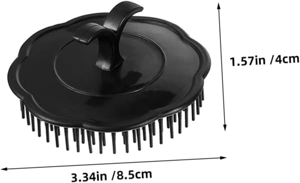 2 stk. hårbørste til hovedbundsmassage med bløde plastikbørster