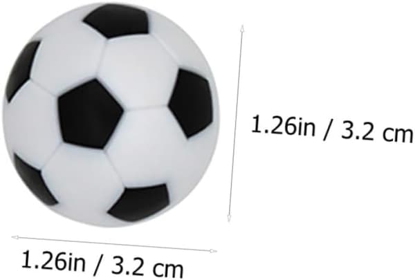 10 stk. dekorative bordfodboldbolde i harpiks til udskiftning