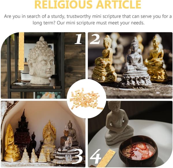 50 rullar små buddhistiska skrifter papper mini kompakt religiös tillförsel