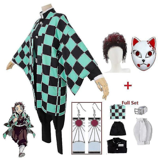 Demon Slayer Tanjirou Kamado -asu - Anime-asusetti XL Outfits E