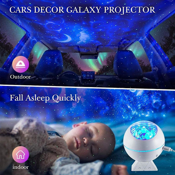 LED Galaxy Stjernehimmel-projektor Stjernehimmel Månelampe