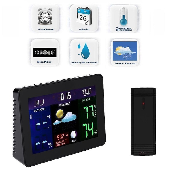 Ts-70 Digital LCD-skärm Trådlös Inomhus/Utomhus Väderstation