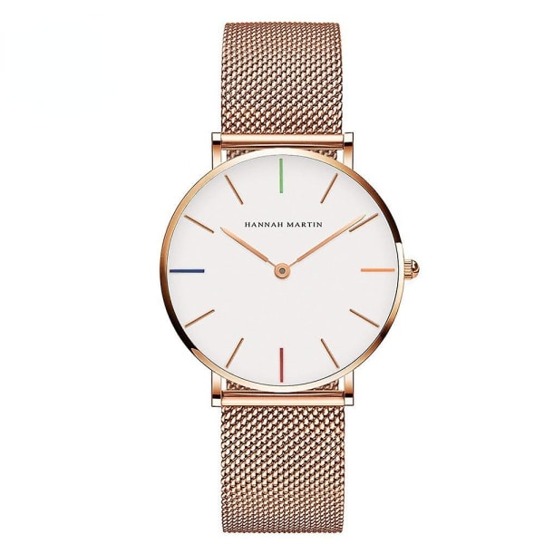 Japanese Movement Simple Waterproof Watch Appearance Patent Women's Watch white