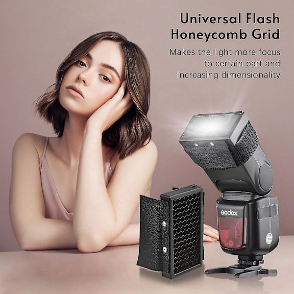Universal Kamera Blits Honningkakestruktur Metall Tilbehør Erstatning For Canon Nikon Sony Godox Yongnuo Speedlite Enkel Installasjon