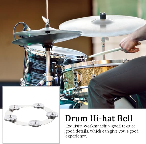 Solid Hi-hat Klokkecymbal Trommetilbehør for Trommespill, Sølv Jernmateriale og Høy Lyd