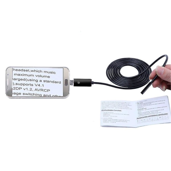 2-in-1 USB-endoskooppi 5,5 mm kamera Androidille, 6 LED-valoa