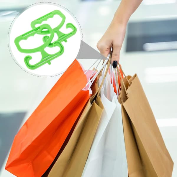 2 stk. bærehåndtag til indkøbsposer i plastik, genanvendelige multifunktionelle håndtag til at bære indkøbsposer