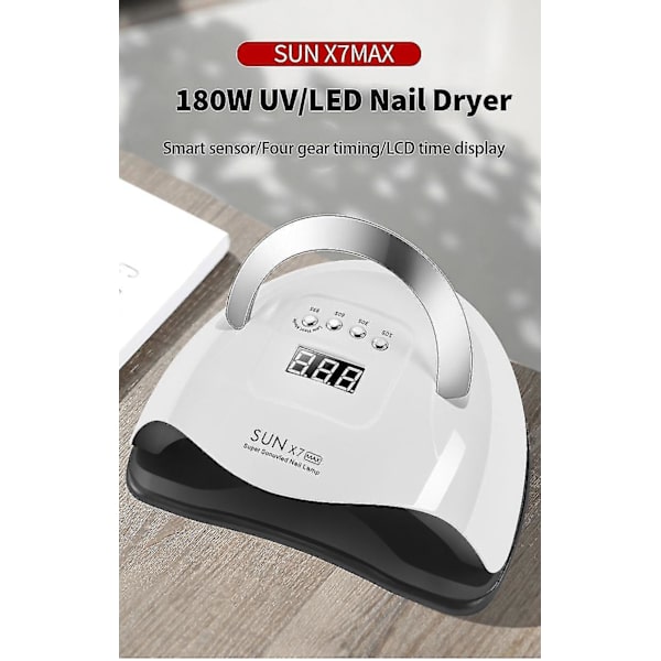 180w X7 Max Dobbel UV LED Lampe Negle tørker