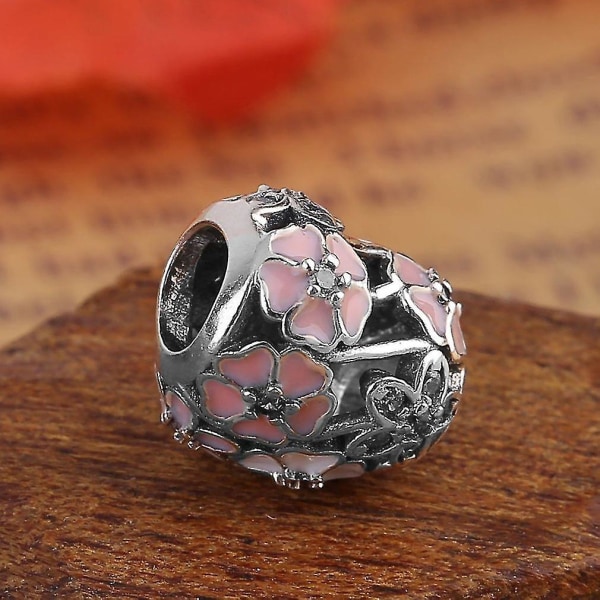 Silver Poetic Blooms Zircon Flower Bead Armband Gift