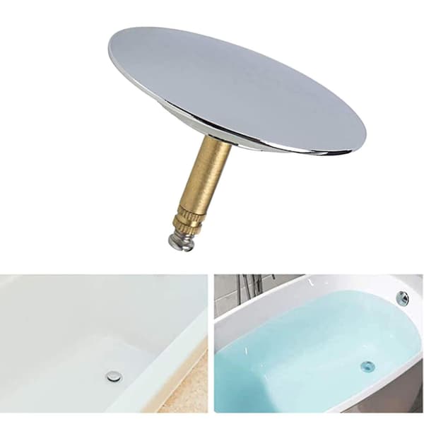 Metallisk Avløps Plugg Vask Sil Strainer Stopper Badekar Plugg Justerbar Diameter 1.7''