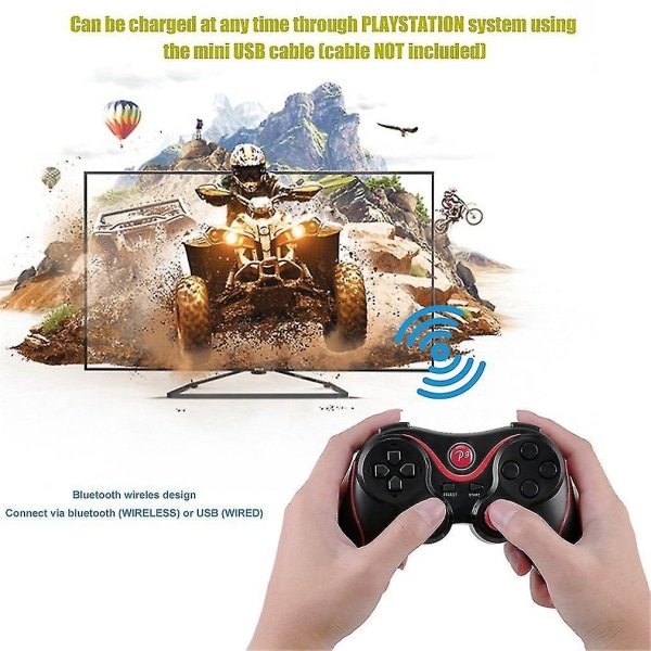 Bluetooth Trådløs Joystick Controller til Playstation PS3