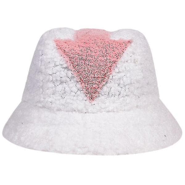 Vinter Håll Varmt Appa Hinkhatt Vit Lammullhatt Utomhus Tide Rosa