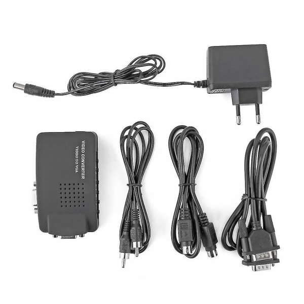 PC Bærbar AV/S Video til VGA TV Converter Adapter Switch Box