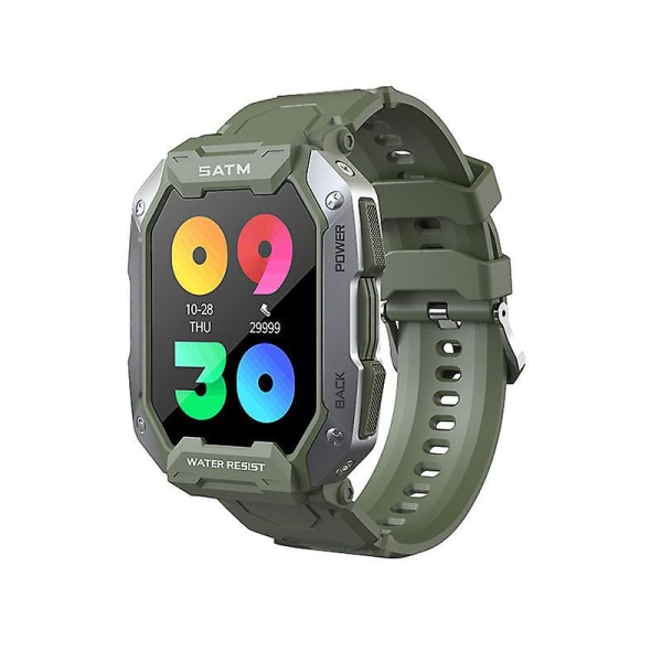 Vanntett Sports Smartklokke 1,71 tommer Hjertefrekvens Blodtrykk Flere Sportsmoduser Black