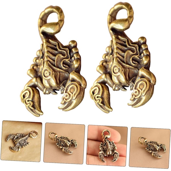2st Mässing Gör-det-själv Hängande Dekor Skorpion Hänge Halsband Nyckelring Hantverk Smycken
