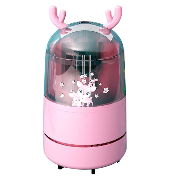 Multifunktionell Pennautomat med Dammsugare för Skrivbord - Bärbar och Praktisk pink