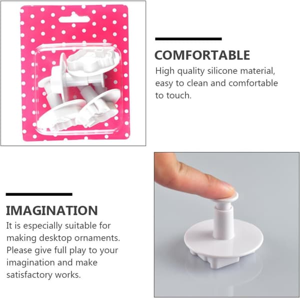 2 uppsättningar plastkakformar DIY bakformar chokladfjäderformar
