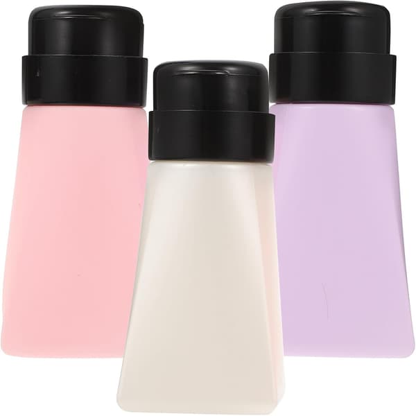 3st nagellacksborttagare pressflaskor bärbara manikyrpumpdispensrar
