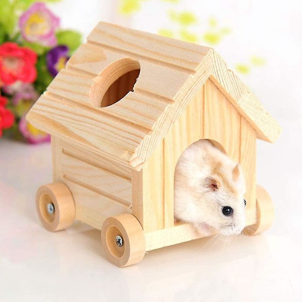 Hamster Træhus Rede Habitat Mus Skjulested Legetøj Holdbart