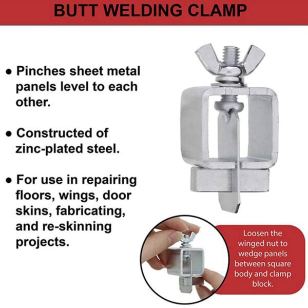 8 stk. Butt Weld, liten sveiseklemme, sveise-sommerfugl, automatisk karosseri-panel for kant-til-kant sveising