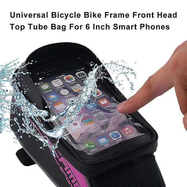 Universal Cykelramme Forreste Hoved Øverste Rør Taske 6\" Telefoner