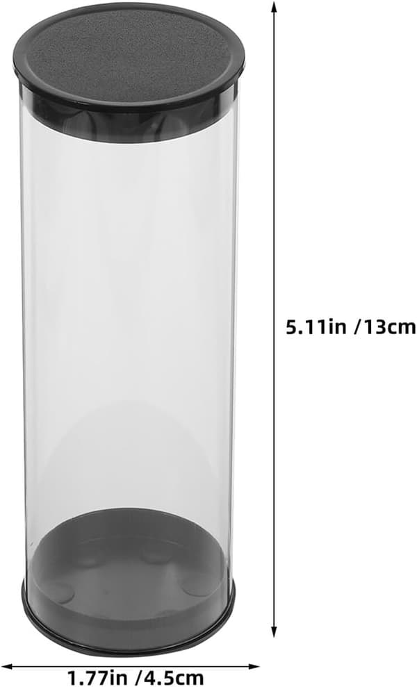 6 stk. bærbart golfboldopbevaringsrør i plast 4,5x13,5 cm – Golfboldholderbeholder