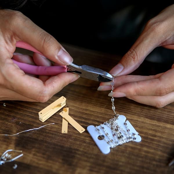 10 stk. dobbelthulls koblinger DIY smykketilbehør rustfritt stål legering