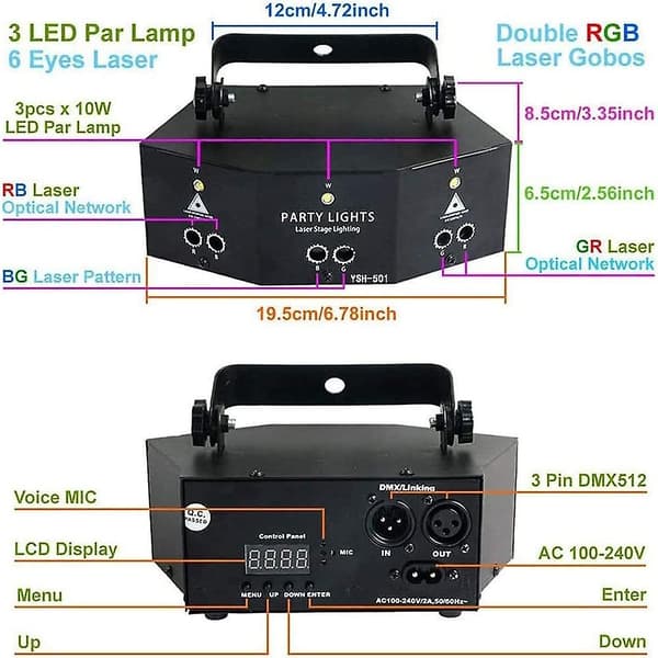 Juhlat valot Dj Disco Lavavalot Strobe Flash Effects